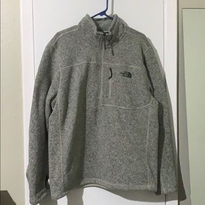 North face men’s 1/4 zip grey sz large